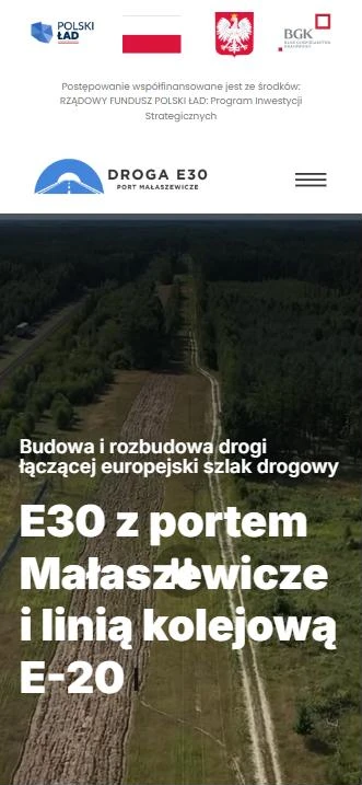 Strona Droga E30 – Port Małaszewicze na telefonie